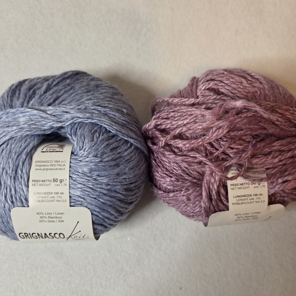 Grignasco Knitting Yarn Linen Bamboo Silk Made In Italy